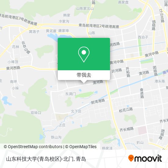 山东科技大学(青岛校区)-北门地图
