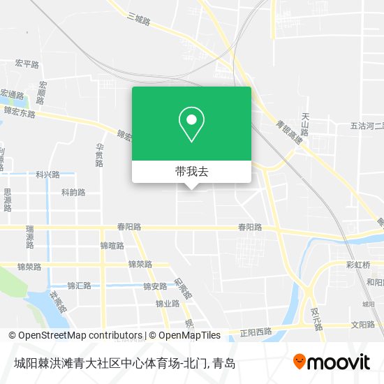 城阳棘洪滩青大社区中心体育场-北门地图