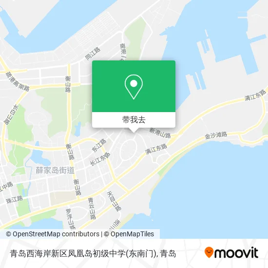 青岛西海岸新区凤凰岛初级中学(东南门)地图