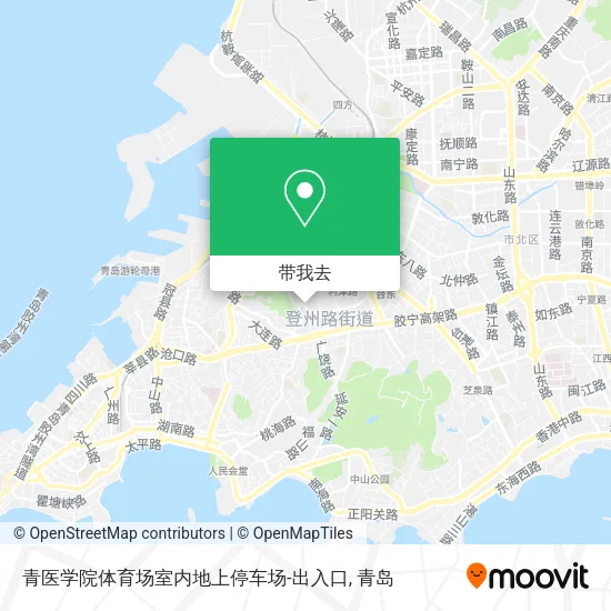 青医学院体育场室内地上停车场-出入口地图