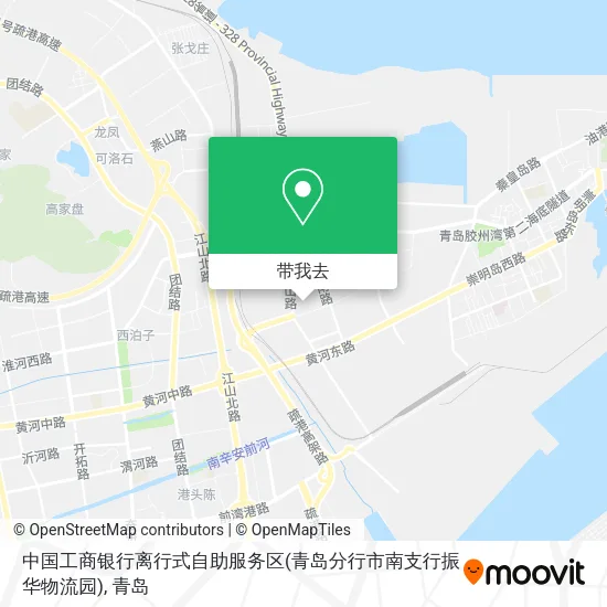 中国工商银行离行式自助服务区(青岛分行市南支行振华物流园)地图