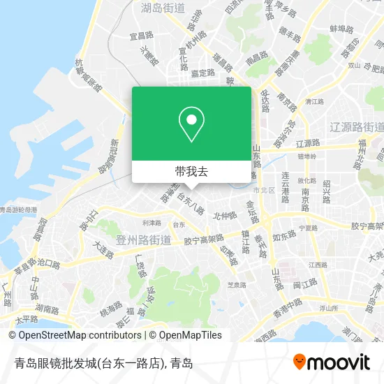 青岛眼镜批发城(台东一路店)地图