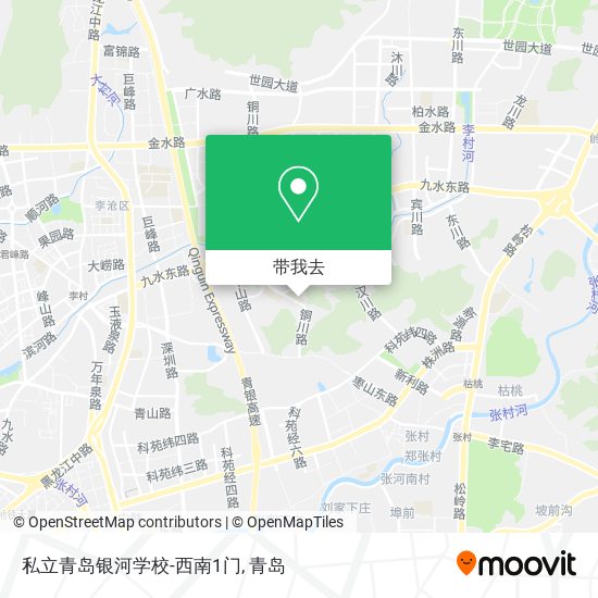 私立青岛银河学校-西南1门地图