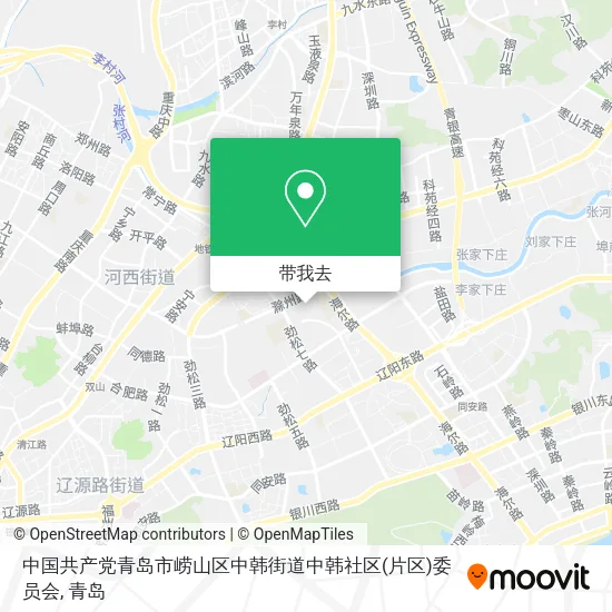 中国共产党青岛市崂山区中韩街道中韩社区(片区)委员会地图