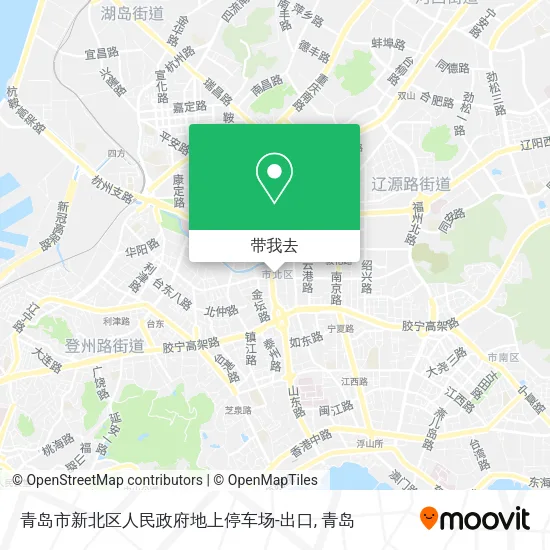 青岛市新北区人民政府地上停车场-出口地图