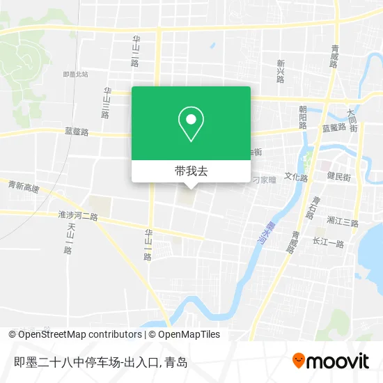 即墨二十八中停车场-出入口地图