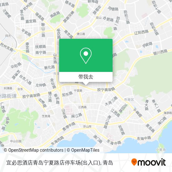 宜必思酒店青岛宁夏路店停车场(出入口)地图