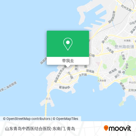山东青岛中西医结合医院-东南门地图