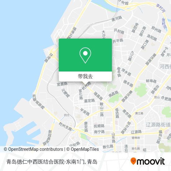 青岛德仁中西医结合医院-东南1门地图