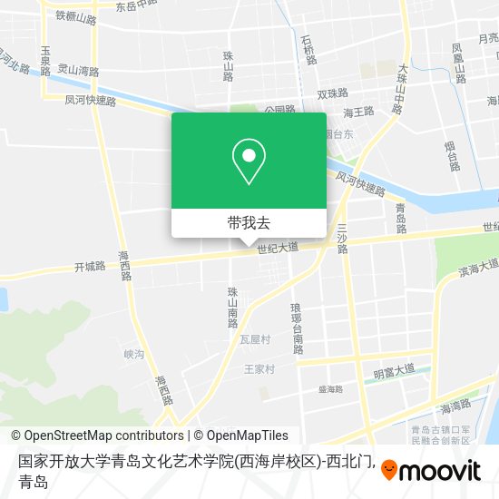 国家开放大学青岛文化艺术学院(西海岸校区)-西北门地图
