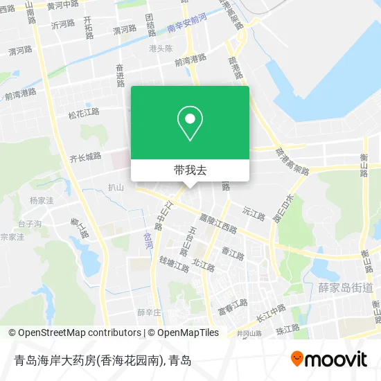 青岛海岸大药房(香海花园南)地图