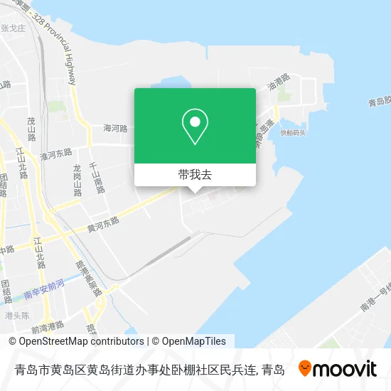 青岛市黄岛区黄岛街道办事处卧棚社区民兵连地图