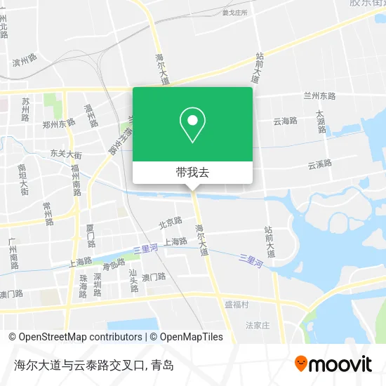 海尔大道与云泰路交叉口地图