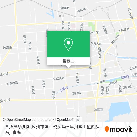 喜洋洋幼儿园(胶州市国土资源局三里河国土监察队东)地图