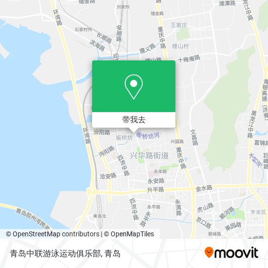 青岛中联游泳运动俱乐部地图