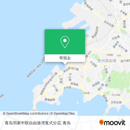 青岛羽家中联自由港湾复式分店地图