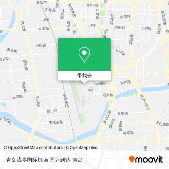 青岛流亭国际机场-国际到达地图