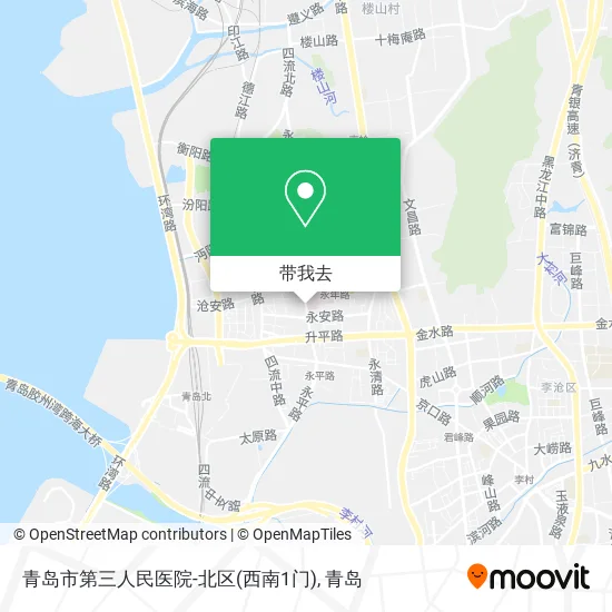 青岛市第三人民医院-北区(西南1门)地图