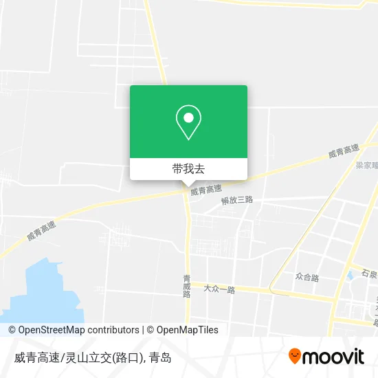威青高速/灵山立交(路口)地图