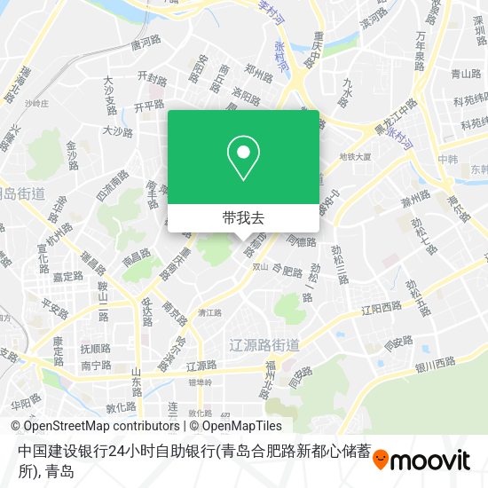 中国建设银行24小时自助银行(青岛合肥路新都心储蓄所)地图