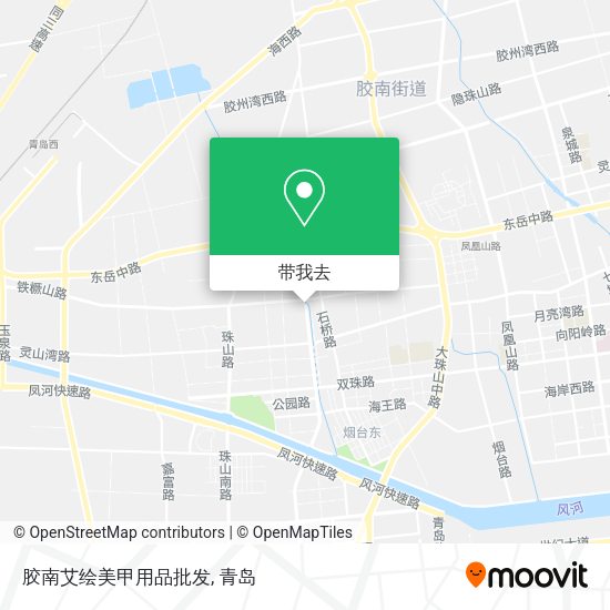 胶南艾绘美甲用品批发地图