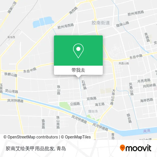 胶南艾绘美甲用品批发地图