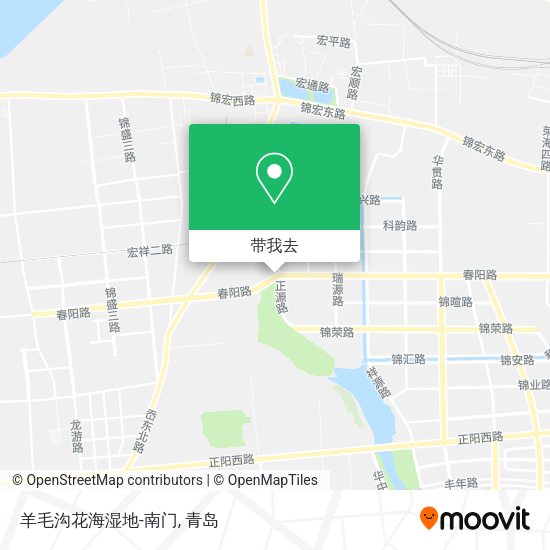 羊毛沟花海湿地-南门地图