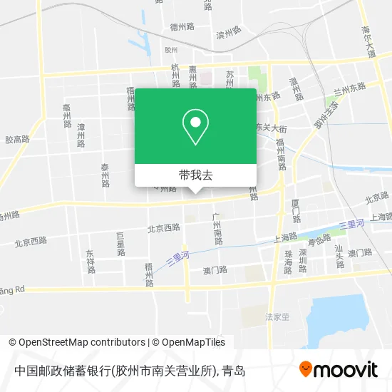 中国邮政储蓄银行(胶州市南关营业所)地图