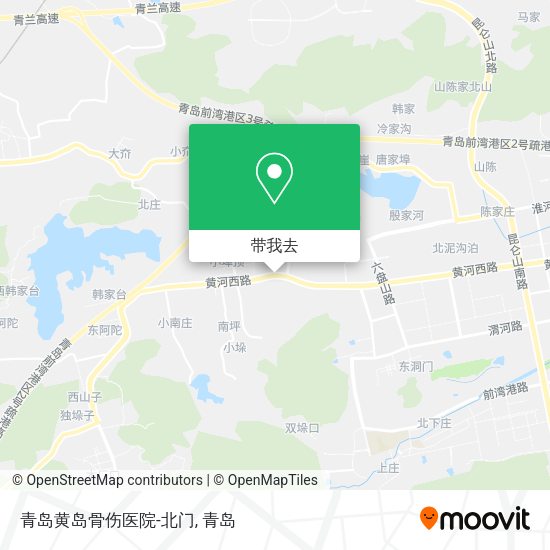 青岛黄岛骨伤医院-北门地图