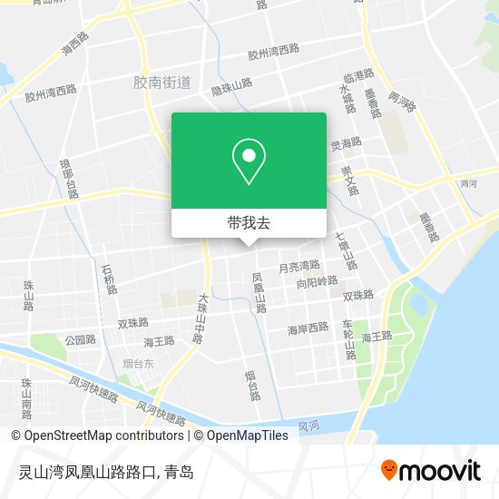 灵山湾凤凰山路路口地图