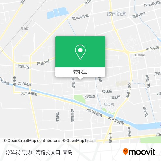 浮翠街与灵山湾路交叉口地图