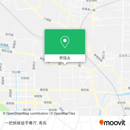 一把铁锨徒手餐厅地图
