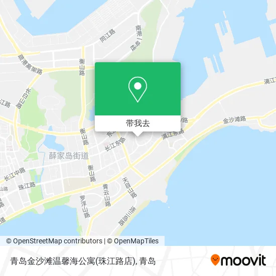 青岛金沙滩温馨海公寓(珠江路店)地图