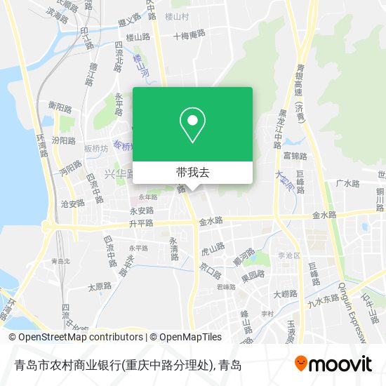 青岛市农村商业银行(重庆中路分理处)地图