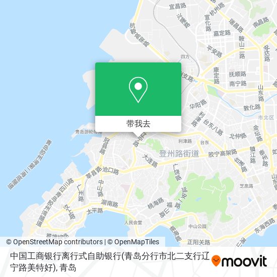 中国工商银行离行式自助银行(青岛分行市北二支行辽宁路美特好)地图