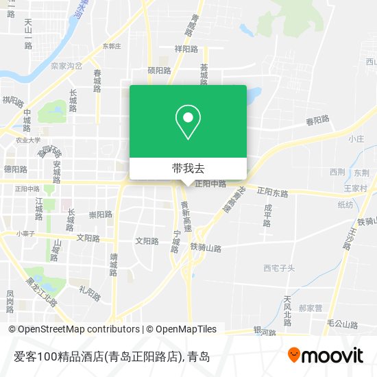 爱客100精品酒店(青岛正阳路店)地图