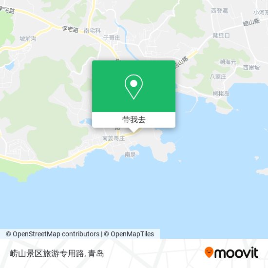 崂山景区旅游专用路地图