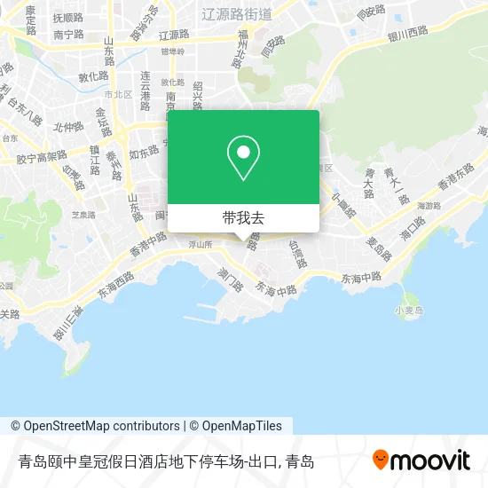 青岛颐中皇冠假日酒店地下停车场-出口地图