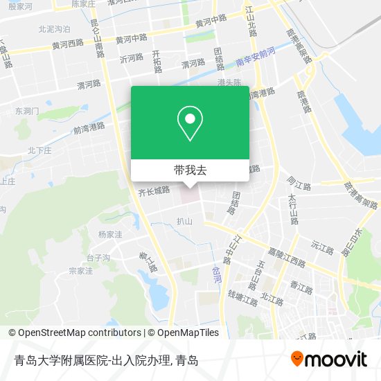 青岛大学附属医院-出入院办理地图