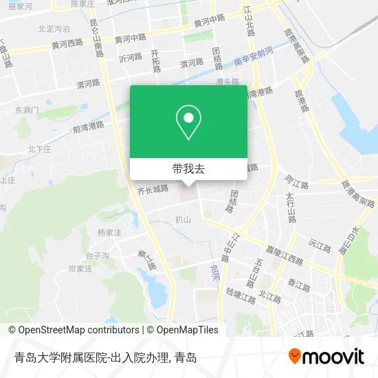 青岛大学附属医院-出入院办理地图