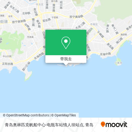 青岛奥林匹克帆船中心-电瓶车站情人坝站点地图