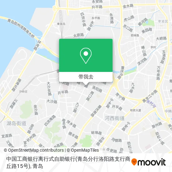中国工商银行离行式自助银行(青岛分行洛阳路支行商丘路15号)地图
