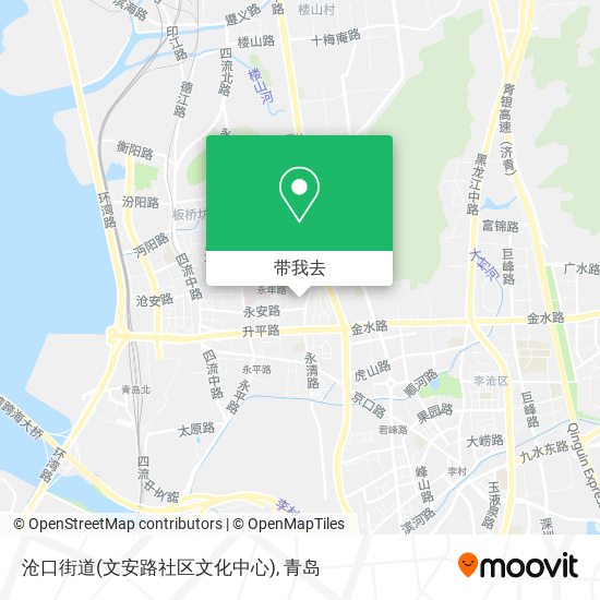 沧口街道(文安路社区文化中心)地图