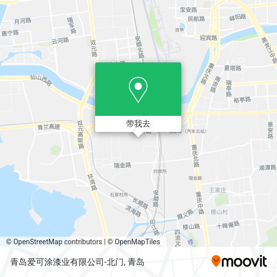 青岛爱可涂漆业有限公司-北门地图
