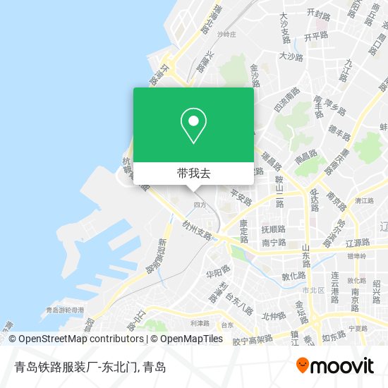 青岛铁路服装厂-东北门地图