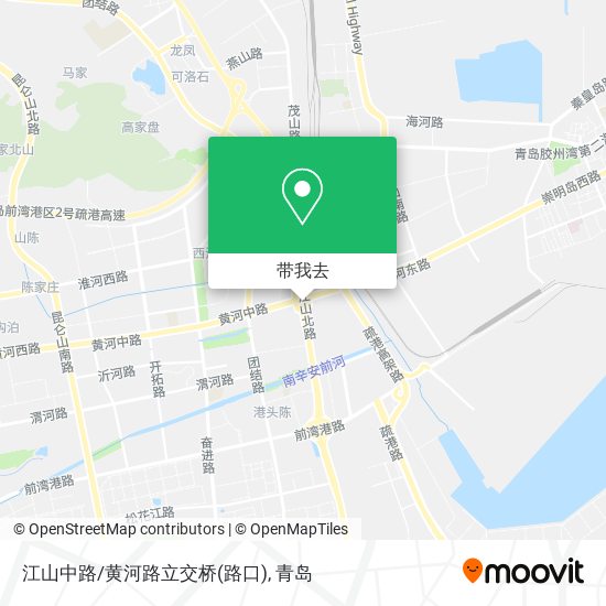 江山中路/黄河路立交桥(路口)地图