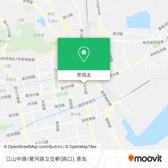江山中路/黄河路立交桥(路口)地图