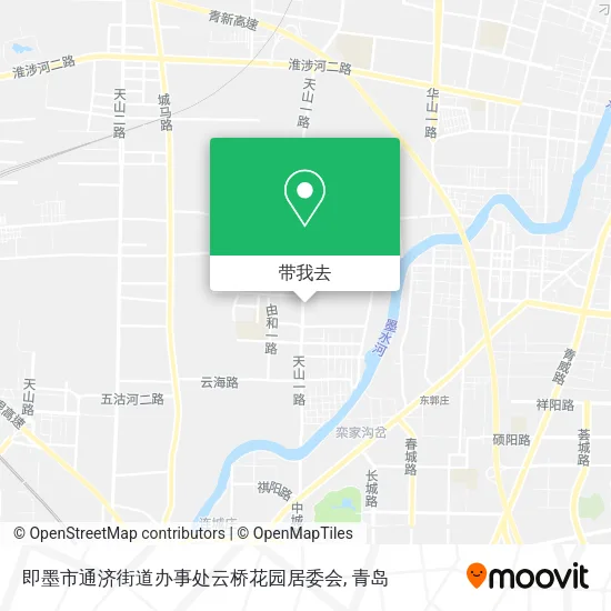 即墨市通济街道办事处云桥花园居委会地图