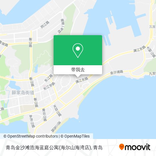 青岛金沙滩浩海蓝庭公寓(海尔山海湾店)地图