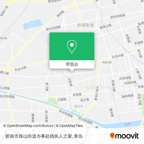 胶南市珠山街道办事处残疾人之家地图